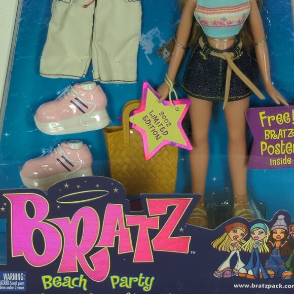 Bratz Beach Party Yasmin Doll 2002 Limited Edition NIB MGA Free Poster Vintage - Picture 4 of 12